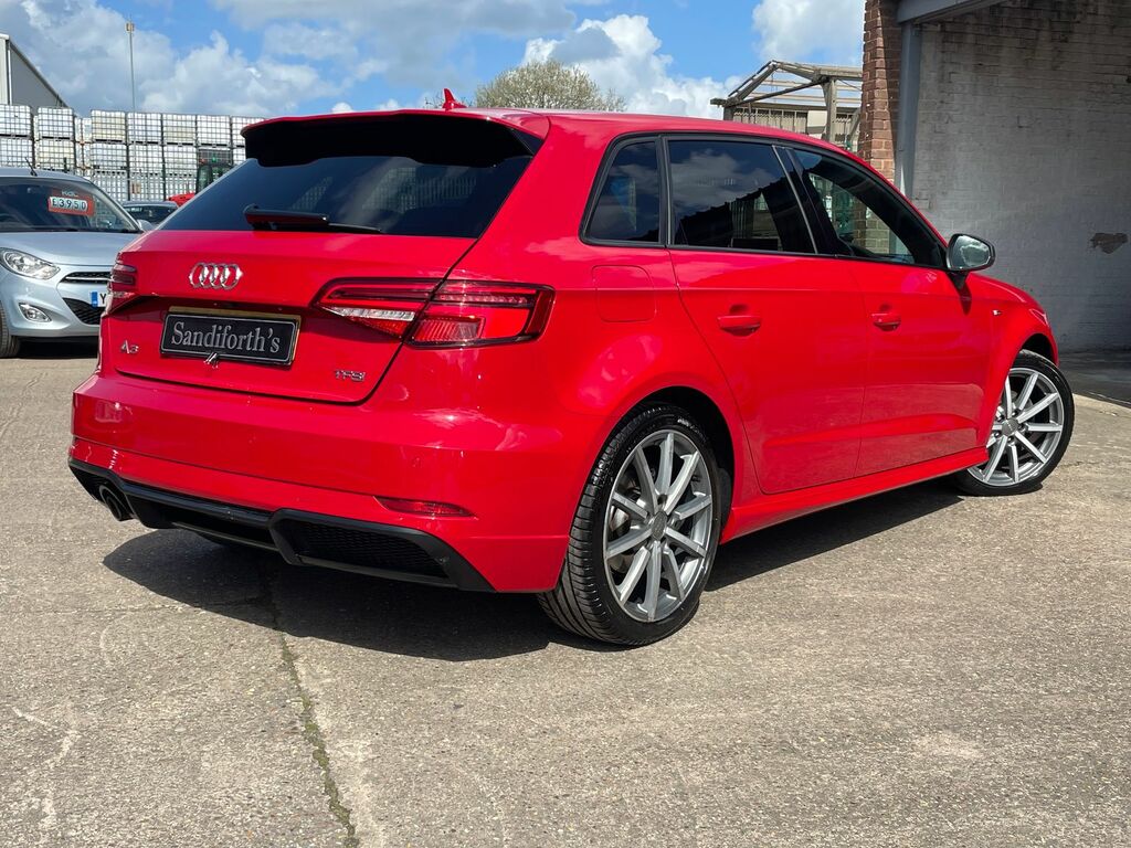 Audi A3 1.0 Tfsi Black Edition Sportback S Tron LX18ULC Red #5