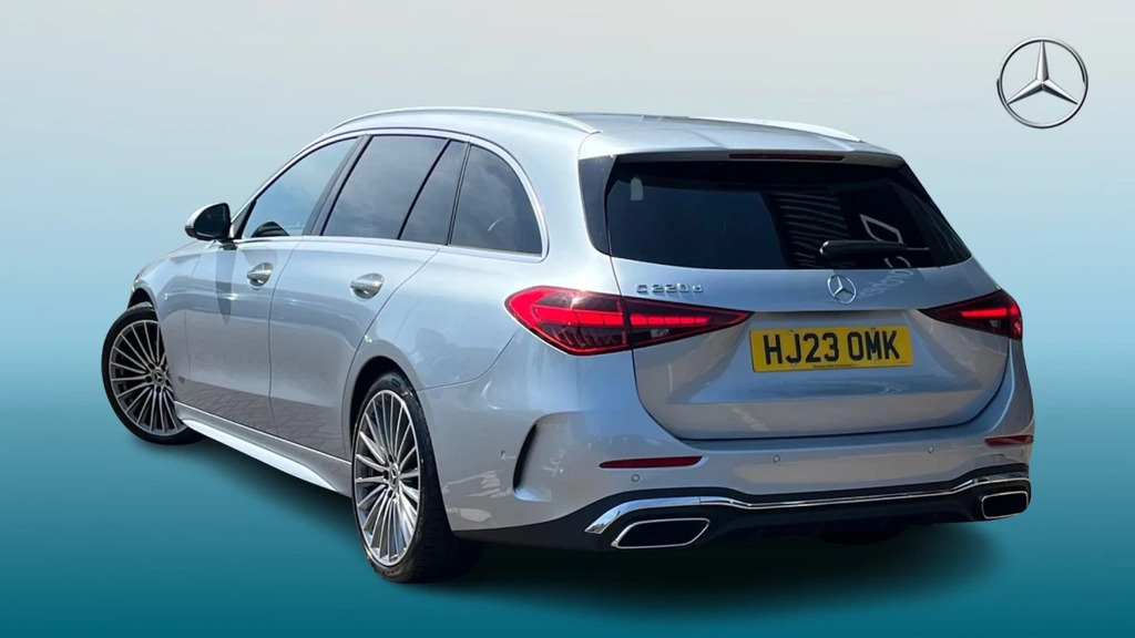 Mercedes-Benz C Class C 220 Amg Line Prem D Mhe Silver #2