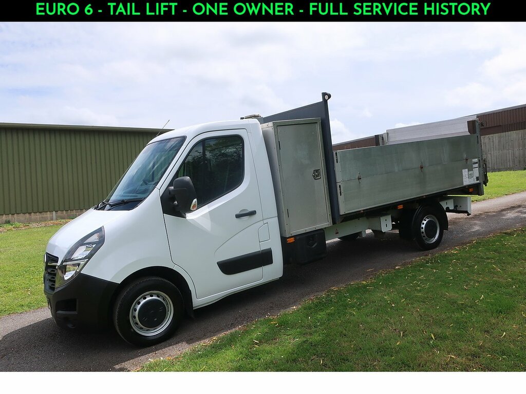 Vauxhall Movano 2.3 Cdti 3500 Biturbo L3 Tool Box Tipper With Tail White