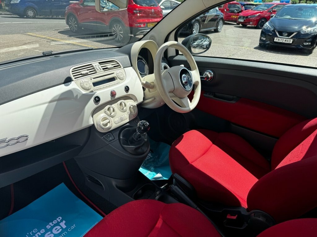 Fiat 500 Hatchback MJ13VPN White #3