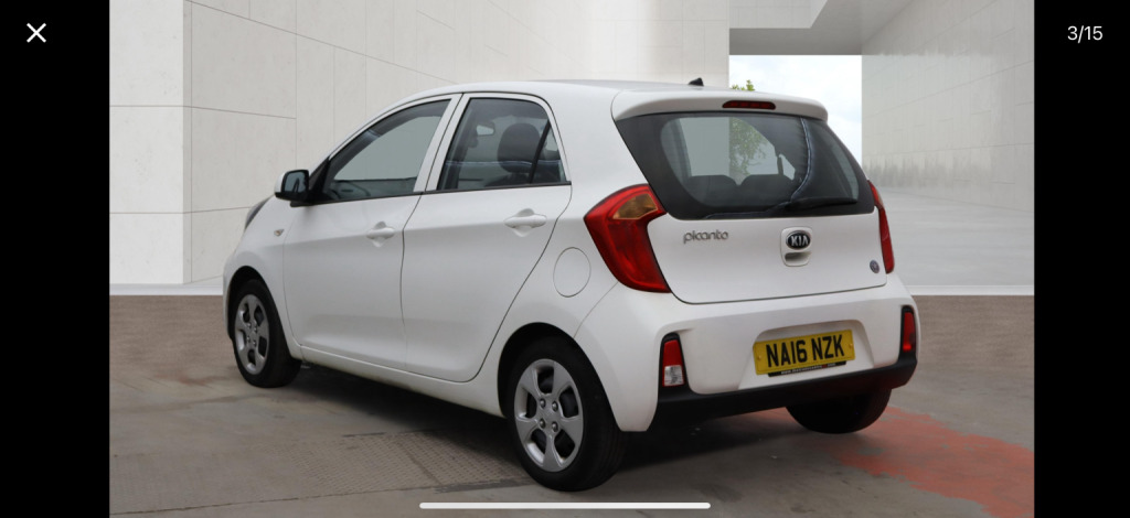 Kia Picanto Hatchback 1.0 1 201616 NA16NZK White #3