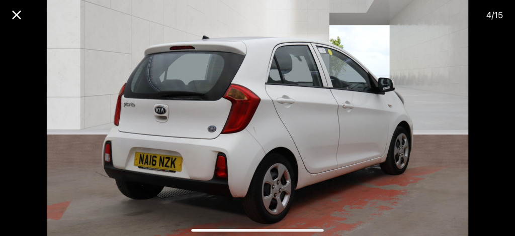 Kia Picanto Hatchback 1.0 1 201616 NA16NZK White #4