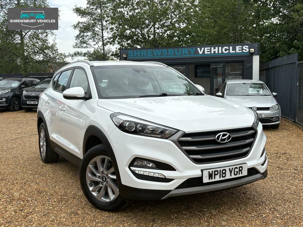 Hyundai Tucson 1.6 Gdi Blue Drive Se Nav Suv Eu WP18YGR White #4