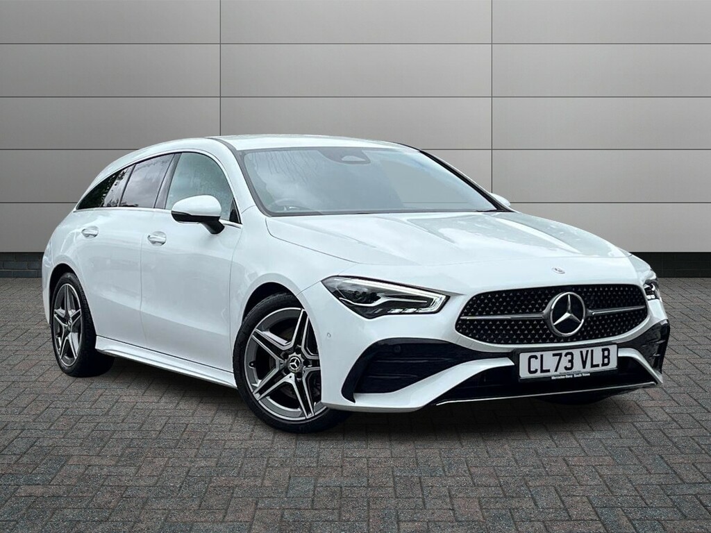 Mercedes-Benz CLA Class 1.3 Cla200h Mhev Amg Line Executive Shooting Bra White