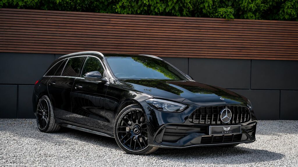Mercedes-Benz C Class 2023 1.5 C200h Mhev Amg Line Estate Hyb Black #3