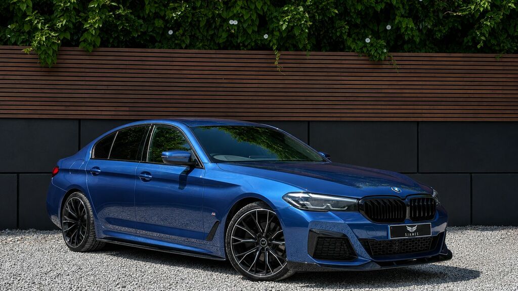 BMW 5 Series 2020 2.0 520D Mht M Sport Saloon Hybrid Blue #3