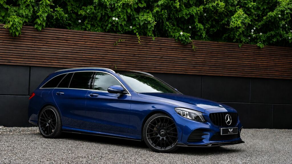Mercedes-Benz C Class 2019 2.0 C220d Amg Line Premium Plus Estate WM68LCX Blue #4