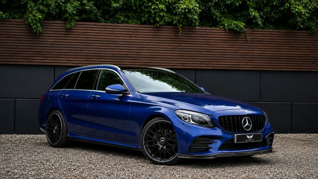 Mercedes-Benz C Class 2019 2.0 C220d Amg Line Premium Plus Estate WM68LCX Blue #3