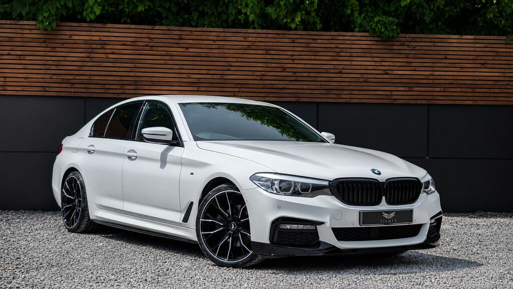 BMW 5 Series 2019 2.0 520D M Sport Saloon Euro GJ69WVF White #3