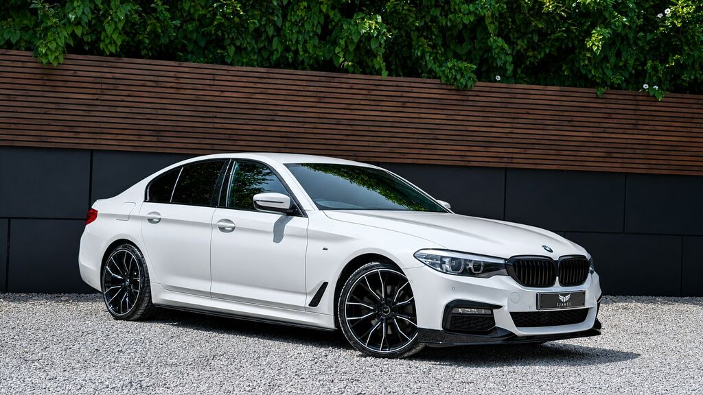 BMW 5 Series 2019 2.0 520D M Sport Saloon Euro GJ69WVF White #4