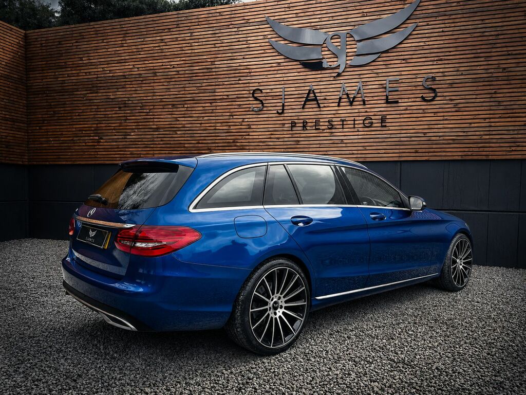 Mercedes-Benz C Class 2021 1.5 C200 Mhev Eq Boost Sport Estate Petro VN21NFU Blue #2