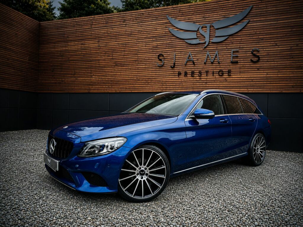 Mercedes-Benz C Class 2021 1.5 C200 Mhev Eq Boost Sport Estate Petro Blue