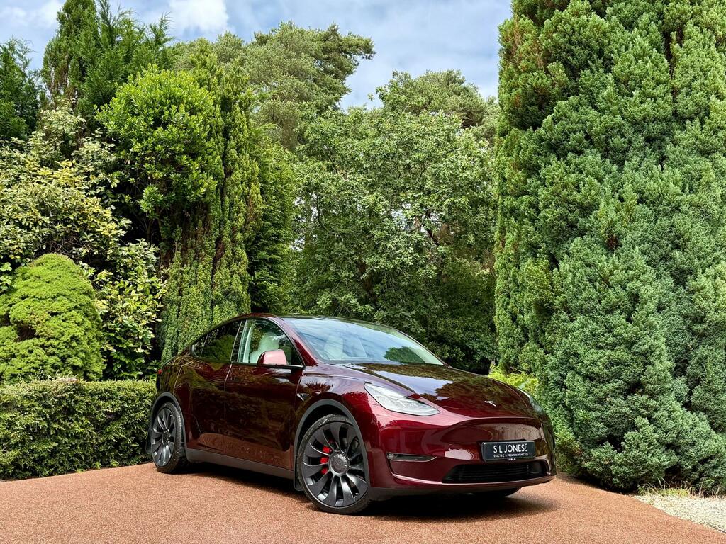 Tesla Model Y Performance Enhanced Hw4 Computer Midnig Red