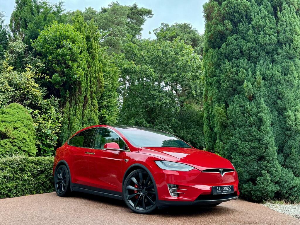 Tesla Model X Long Range Plus Premium Cream Interior 7 Red #2