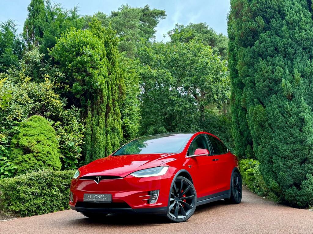 Tesla Model X Long Range Plus Premium Cream Interior 7 Red #4