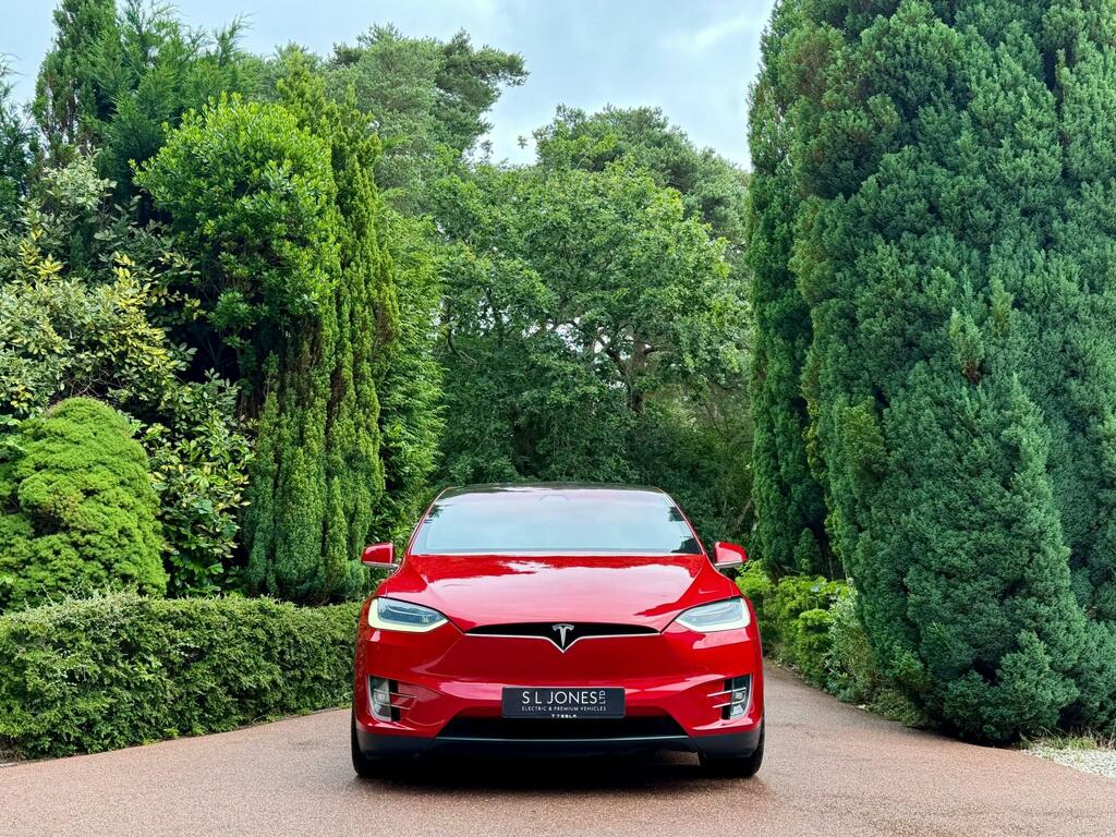 Tesla Model X Long Range Plus Premium Cream Interior 7 Red #3