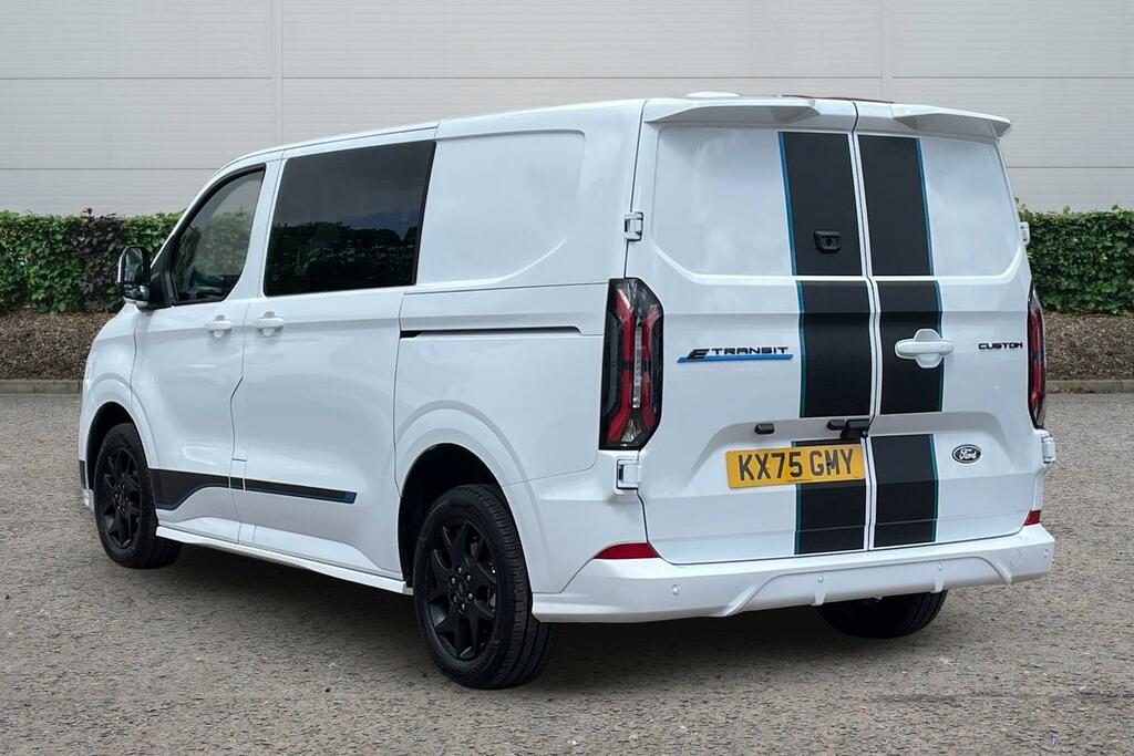 Ford Transit Custom 160Kw 65Kwh H1 Double Cab Van Sport KX75GMY White #2
