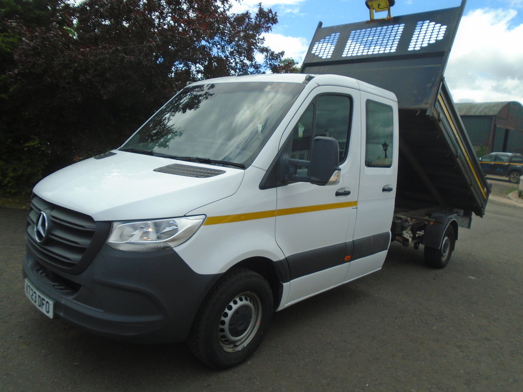Mercedes-Benz Sprinter 315Cdi Crewcab Tipper. White #2