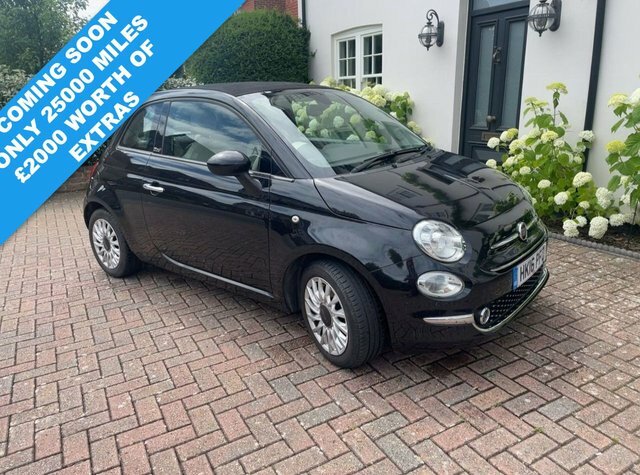 Fiat 500C 2016 0.9 Twinair Lounge Convertible Man Black