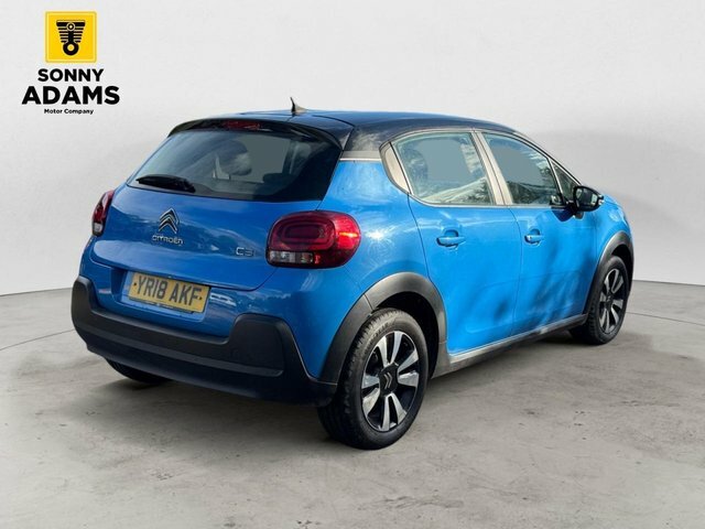 Citroen C3 1.2 Puretech Feel Hatchback Euro YR18AKF Blue #4
