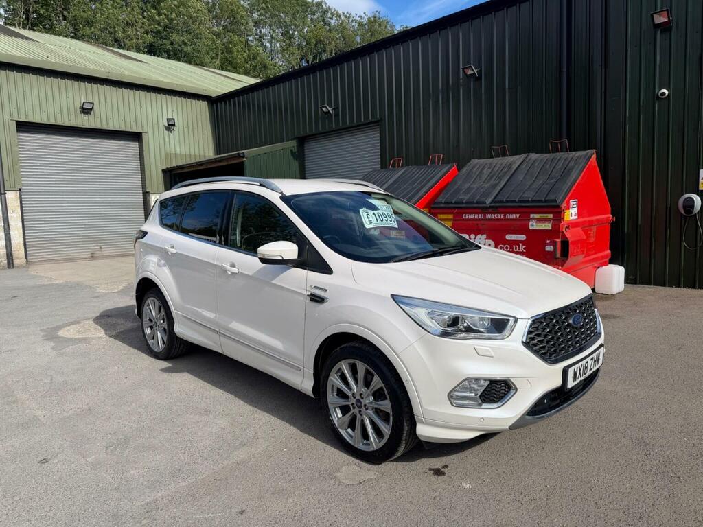 Ford Kuga Suv 2.0 Tdci Vignale Powershift Awd Euro 6 Ss 5 WX18ZHW White #2