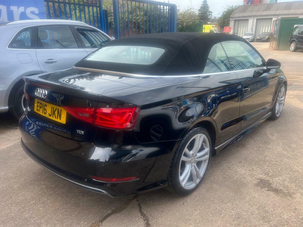 Audi A3 Cabriolet 2.0 Tdi S Line Convertible Euro Black #15