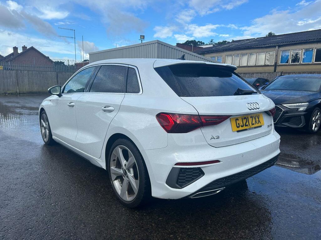 Audi A3 1.5 Tfsi 35 S Line Sportback S Tronic Euro 6 Ss GJ21ZXX White #3
