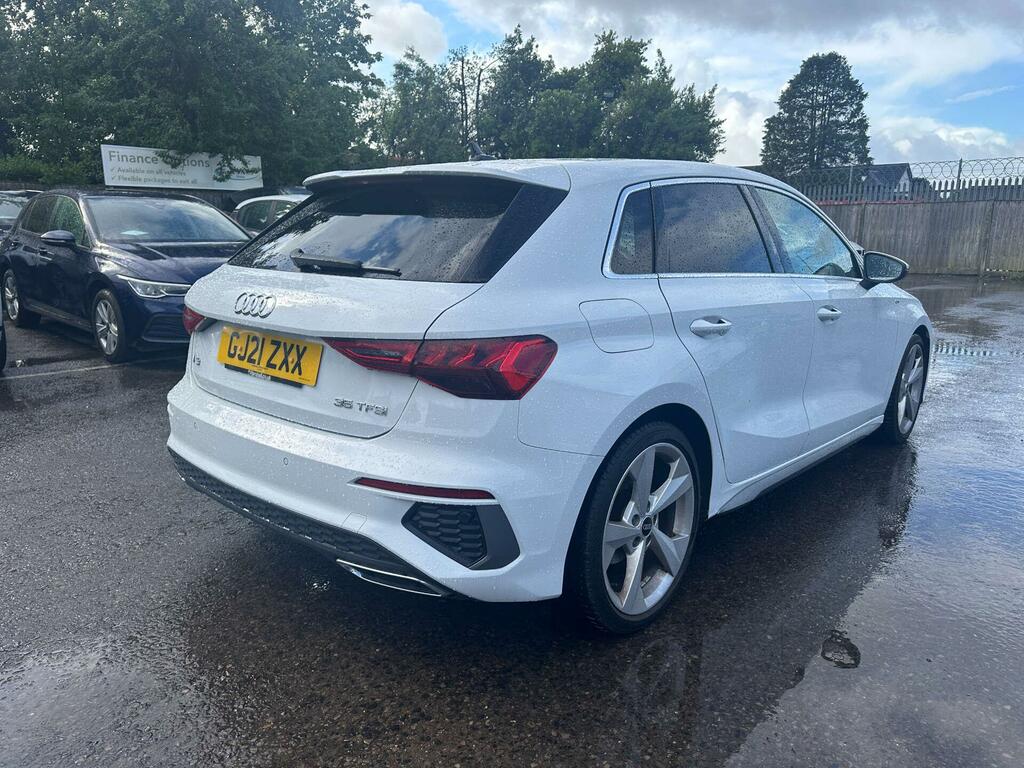 Audi A3 1.5 Tfsi 35 S Line Sportback S Tronic Euro 6 Ss GJ21ZXX White #4