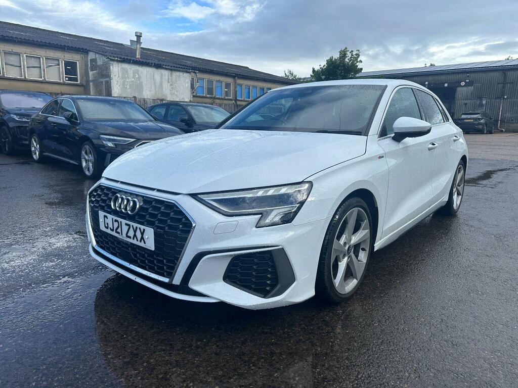 Audi A3 1.5 Tfsi 35 S Line Sportback S Tronic Euro 6 Ss GJ21ZXX White #2