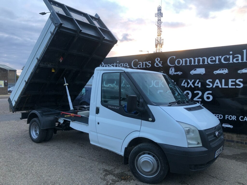 Ford Transit Custom T350 2.2 Tdci 100 Mwb Tipper Dropside Chain Driven White