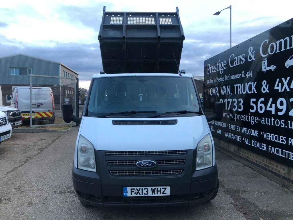 Ford Transit Custom T350 2.2 Tdci 100 Mwb Tipper Dropside Chain Driven FX13WHZ White #2