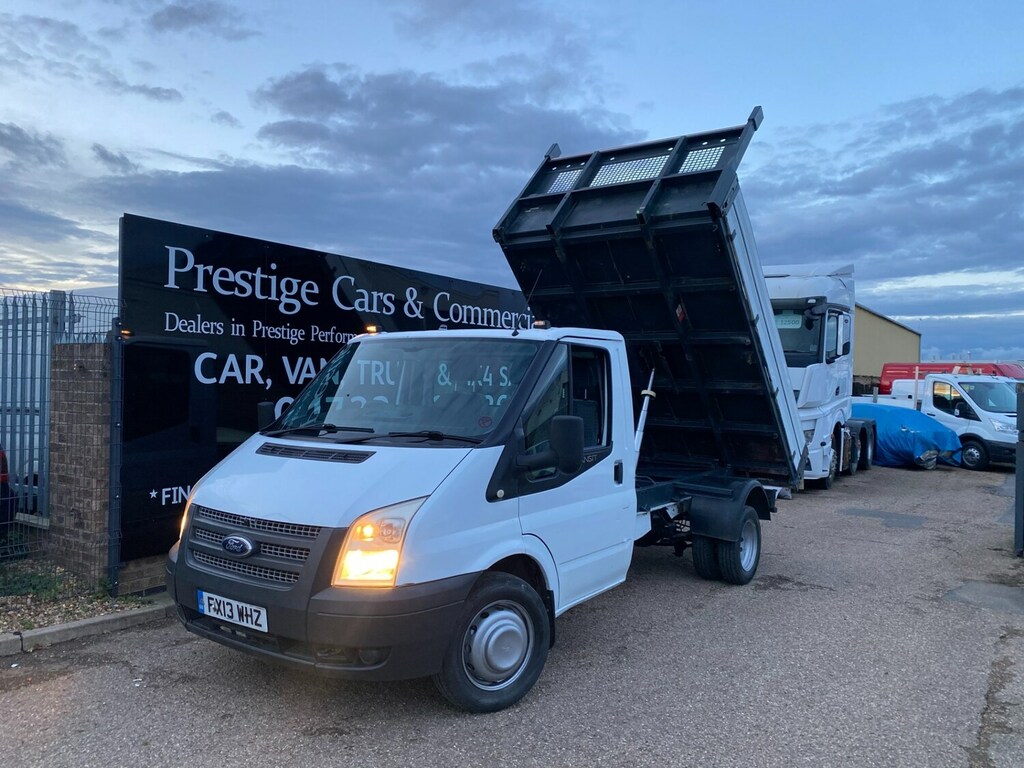 Ford Transit Custom T350 2.2 Tdci 100 Mwb Tipper Dropside Chain Driven FX13WHZ White #4