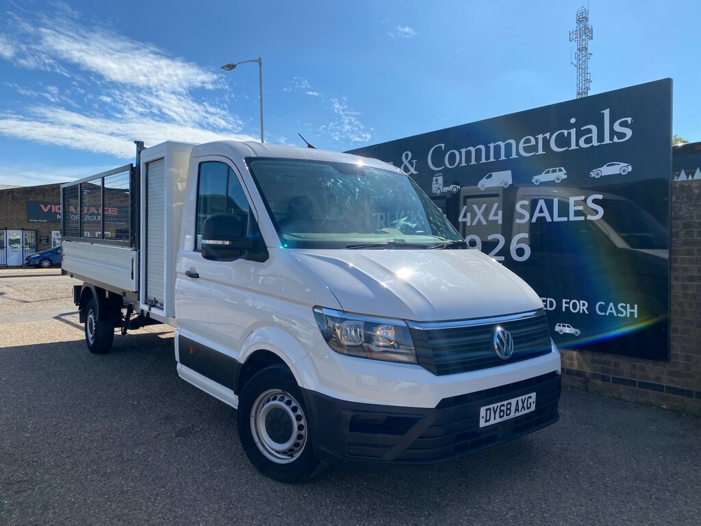 Volkswagen Crafter Cr35 2.0 Tdi 140Ps L3 Lwb Caged Dropside Pick Up T White