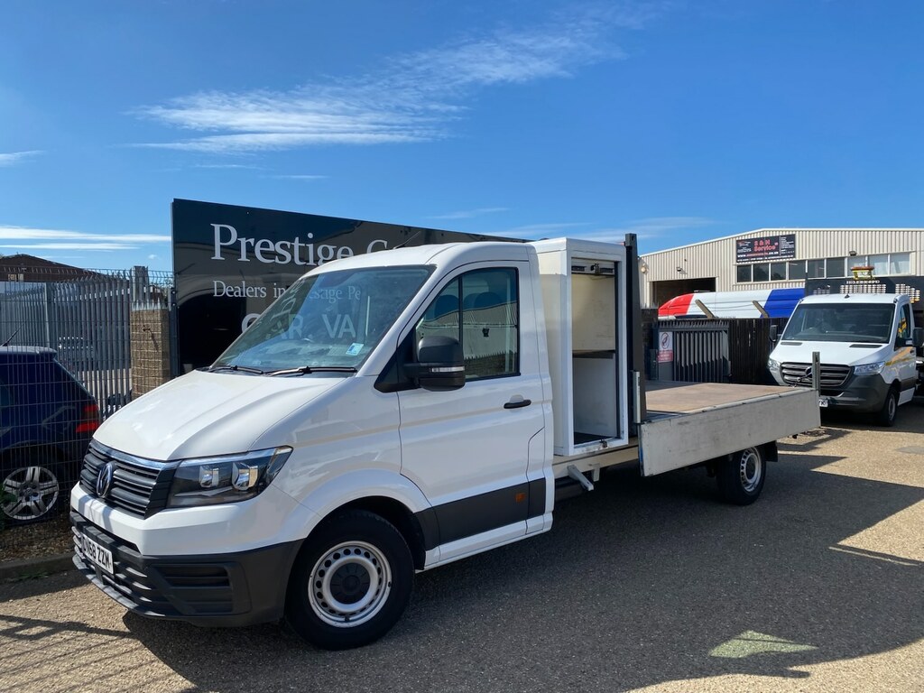 Volkswagen Crafter Cr35 2.0 Tdi 140Ps L3 Lwb Dropside Pick Up Truck 9 DN68ZZM White #4