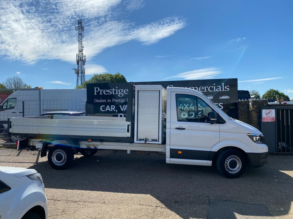 Volkswagen Crafter Cr35 2.0 Tdi 140Ps L3 Lwb Dropside Pick Up Truck 9 DN68ZZM White #3