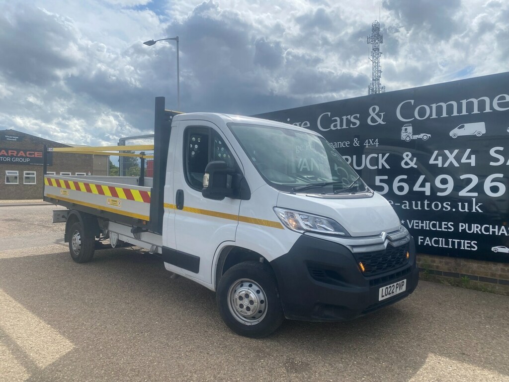 Citroen Relay 35 2.2 Bluehdi 140Ps Xlwb L4dropside Pick Up 99K White