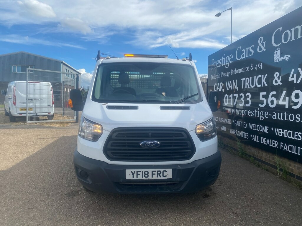 Ford Transit Custom 350 2.0 Tdci 130 L3 Lwb Dropside Pick Up 68K 1 Own White #2