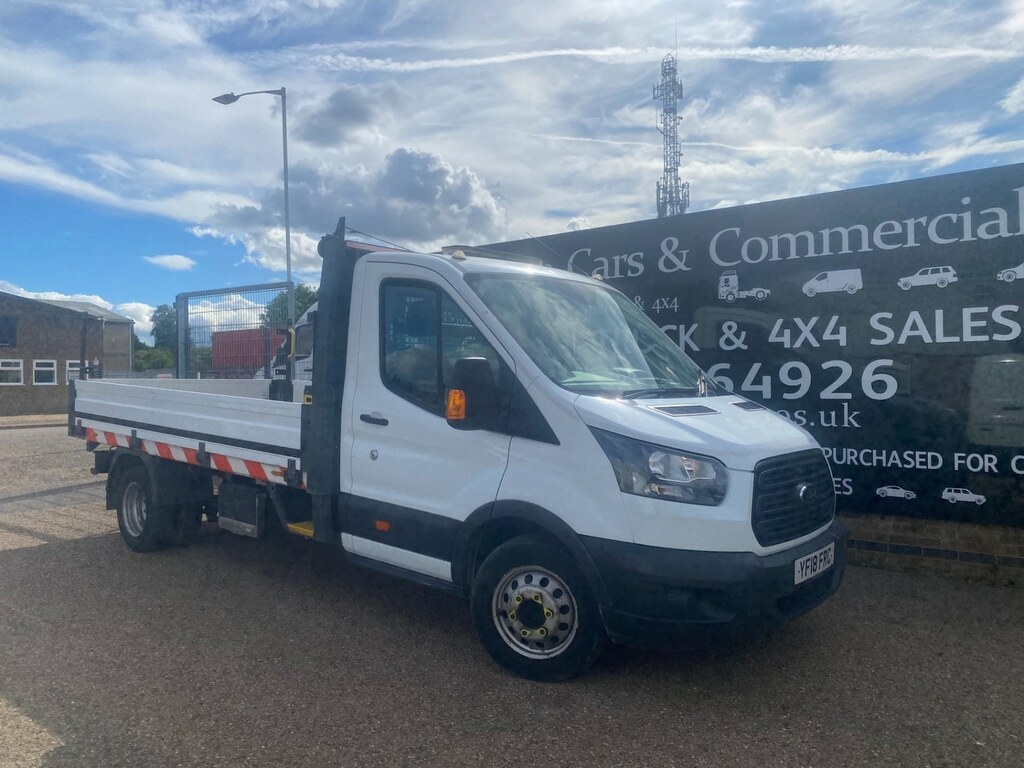 Ford Transit Custom 350 2.0 Tdci 130 L3 Lwb Dropside Pick Up 68K 1 Own White
