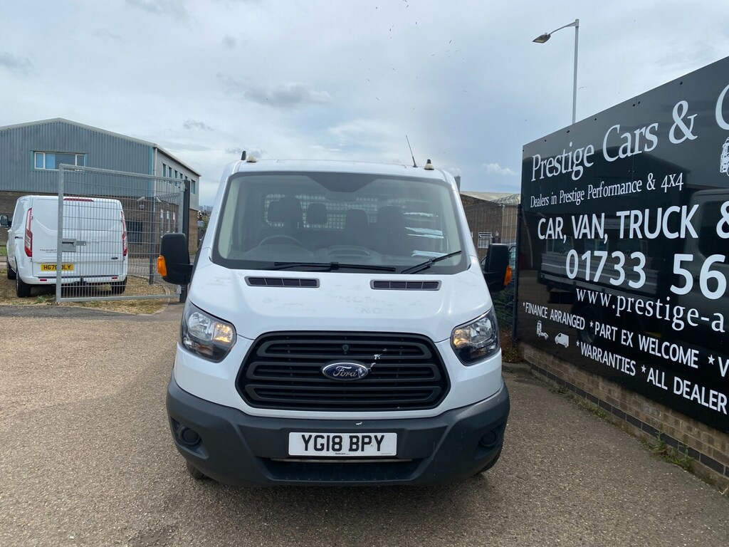 Ford Transit Custom 350 2.0 Tdci 130Ps L4 Crew Cab 7 Seater Dropside X White #2