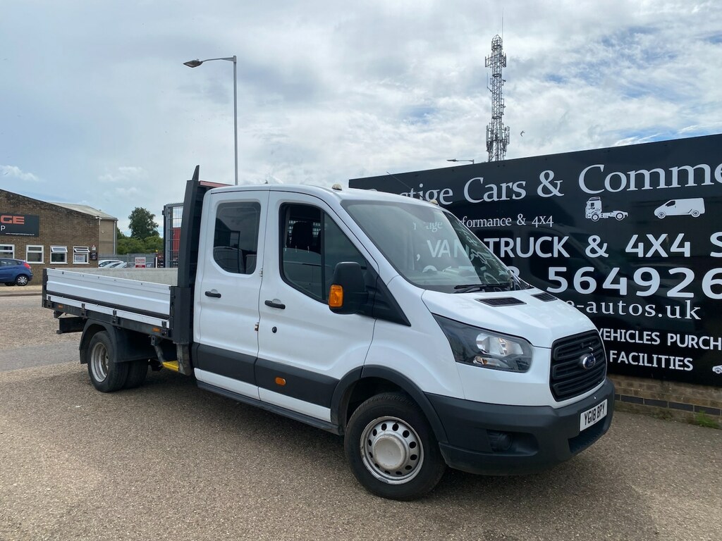 Ford Transit Custom 350 2.0 Tdci 130Ps L4 Crew Cab 7 Seater Dropside X White