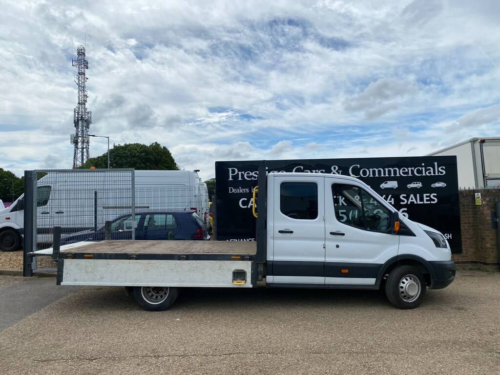 Ford Transit Custom 350 2.0 Tdci 130Ps L4 Crew Cab 7 Seater Dropside X White #4