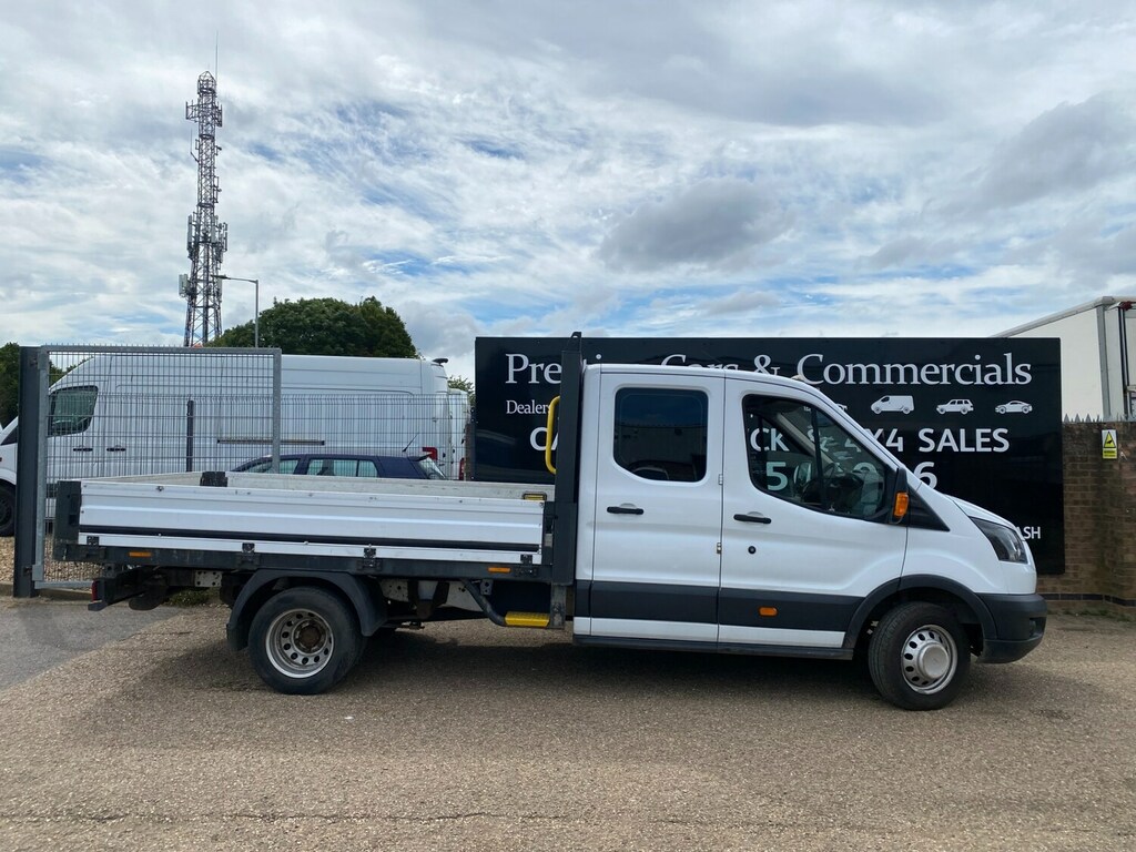 Ford Transit Custom 350 2.0 Tdci 130Ps L4 Crew Cab 7 Seater Dropside X White #3
