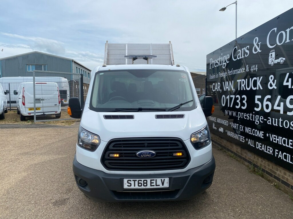 Ford Transit Custom 350 2.0 Tdci 105Ps L3 Lwb Crew Cab Caged Tipper 7 White #2