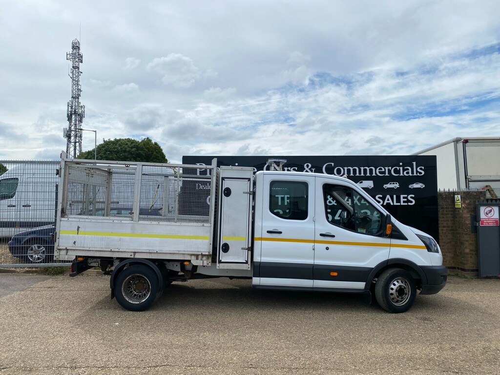 Ford Transit Custom 350 2.0 Tdci 105Ps L3 Lwb Crew Cab Caged Tipper 7 White #3