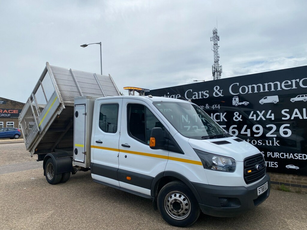 Ford Transit Custom 350 2.0 Tdci 105Ps L3 Lwb Crew Cab Caged Tipper 7 White