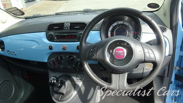 Fiat 500 Lounge Hatchback Blue #6