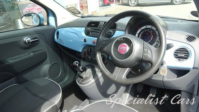 Fiat 500 Lounge Hatchback Blue #5