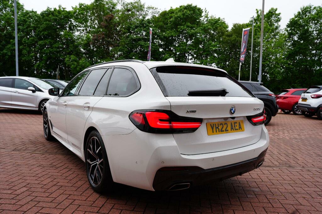BMW 5 Series 2.0 520D Mht M Sport Touring Hybrid Ste YH22AEA White #3