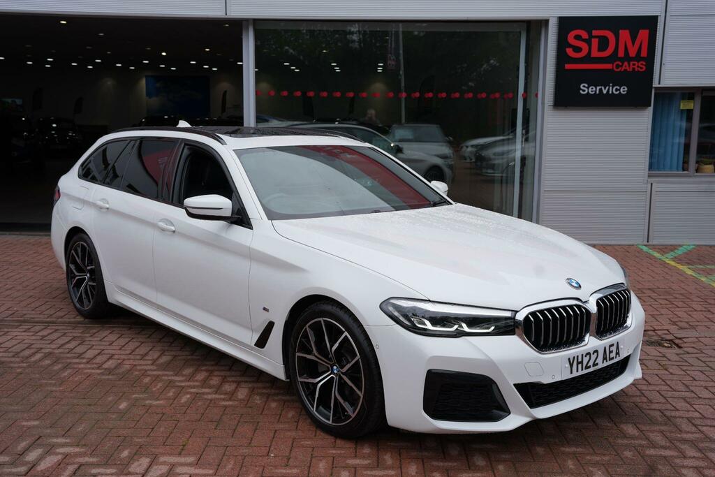 BMW 5 Series 2.0 520D Mht M Sport Touring Hybrid Ste YH22AEA White #4