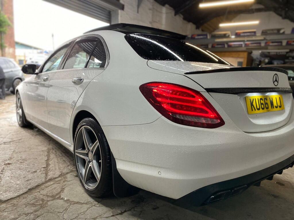Mercedes-Benz C Class Saloon 2.1 C220d Sport Premium 7G-tronic Euro 6 KU66WJJ White #6